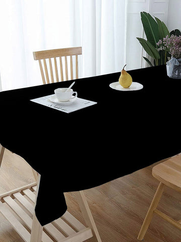 Lushomes dining table cover 6 seater, Black Classic Plain Dining Table Cover Cloth, table cloth for 6 seater dining table, table cover 6 seater  (Size 60 x 70”, 6 Seater Table Cloth)