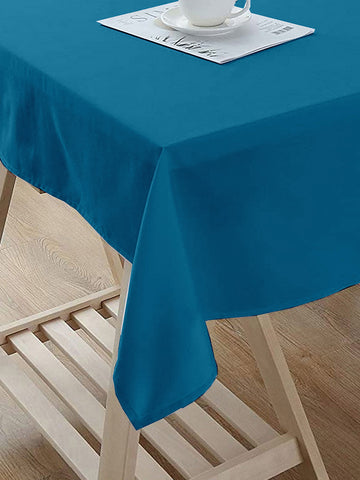 Lushomes center table cover, Teal Blue, Classic Plain Dining Table Cover Cloth,  table cloth for centre table, center table cover, dining table cover (Size 36 x 60”, Center Table Cloth)