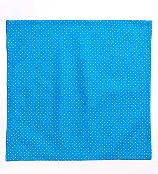 Lushomes table mat and napkins for dining table Set of 12, Fancy Table Mats Online with Pocket and Printed Cloth Napkins, Blue and Pink (6 Pc Placemats,13x19 Inces + 6 Pcs of Napkins, 16x16 Inches)