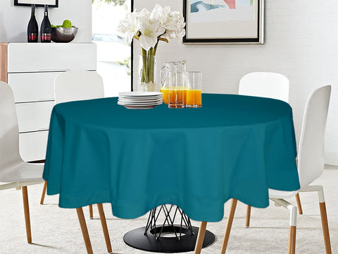 Lushomes Dark Yellow Classic Plain Dining Table Cover Cloth, Round Table Cover, table cloth, table cover (Size 60” Round, 4 Seater Round/Oval Table Cloth)