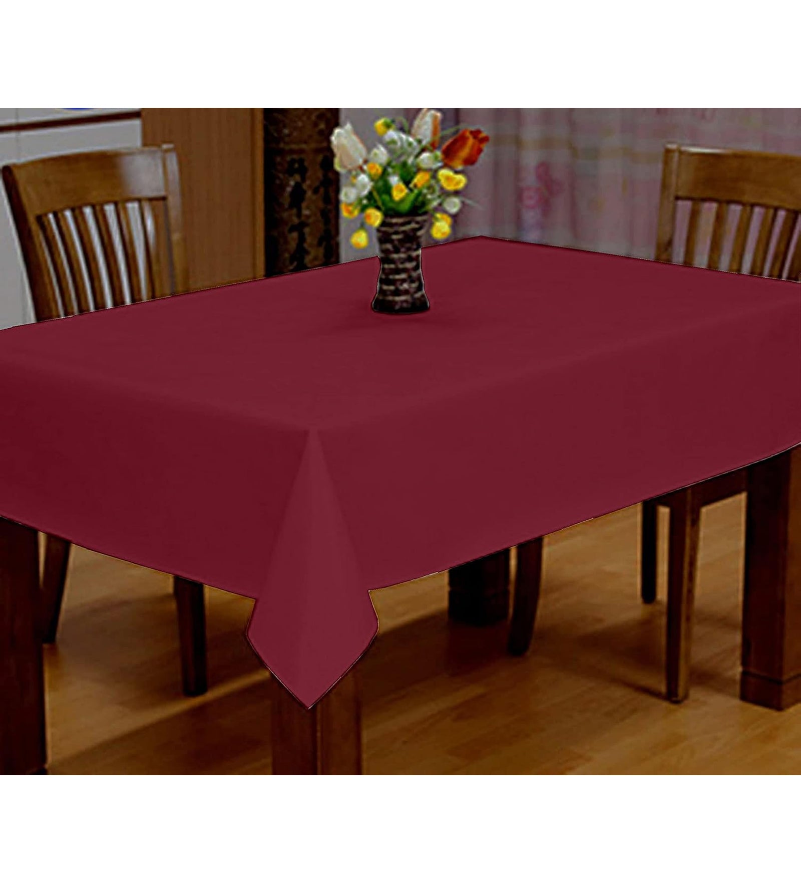 Lushomes side table cover, Maroon Classic Plain Cotton Dining Table Cloth ,Home Decor Items, Side Table Cover, small table cover, tea table cover(Size 40 x 40”, Side Table Cover)