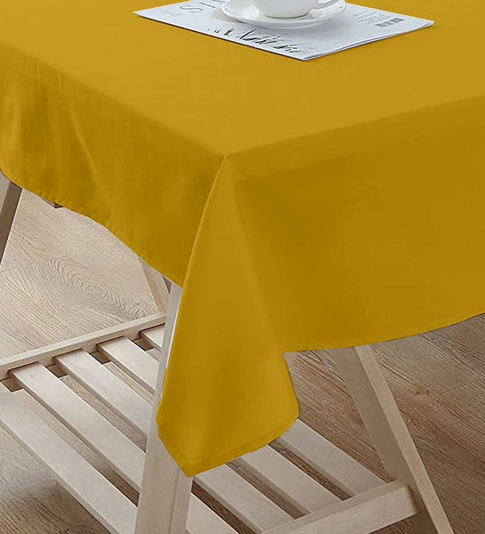 Lushomes side table cover, Dark Yellow Classic Plain Cotton Dining Table Cloth ,Home Decor Items, Side Table Cover, small table cover, tea table cover(Size 40 x 40”, Side Table Cover)