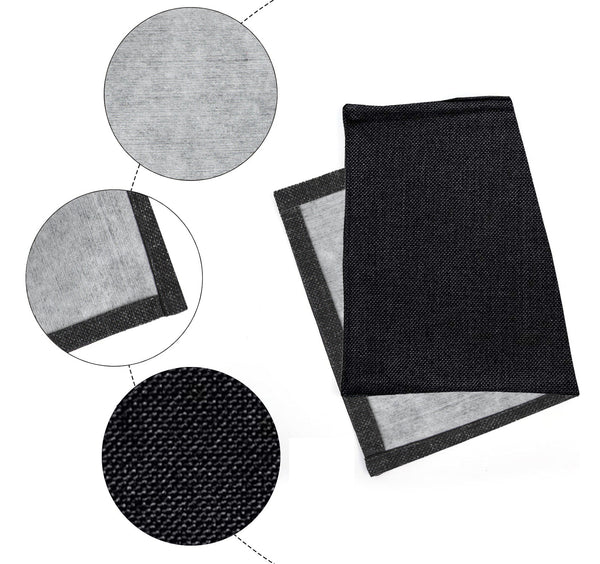 Lushomes Jute Table Mat, Black Dining Table Mat, table mats Set of 6, Also Used as kitchen mat, fridge mat, cupboard sheets for wardrobe, Jute Place mats (Pack of 6, 12x18 Inches, 30x45 Cms)