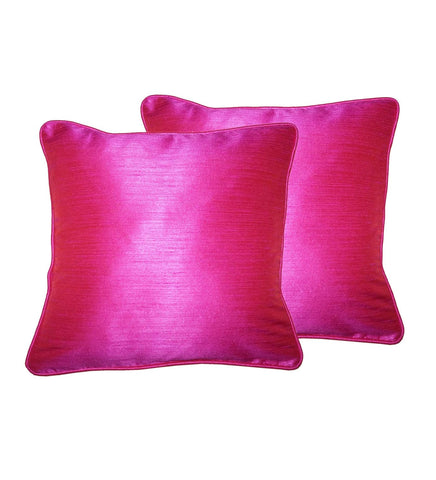 Lushomes cushion cover 12x12, cushion covers 12 inch x 12 inch Pink Twinkle Star Faux Silk Dupion Cushion Covers, boho cushion covers (12 x 12 inches, Pack of 2)