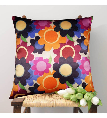Lushomes cushion covers 16 inch x 16 inch, cusion covers for sofa 16" 16 Printed Blossom Cushion Cover boho cushion covers (16 x 16 inches, Single pc)