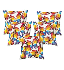 Lushomes cushion covers 16 inch x 16 inch, cusion covers for sofa 16" 16 Digital Printed Creative Butterfly Square Festive and Ethnic Cushion Covers (5 Pcs, Size: 16''x16'')