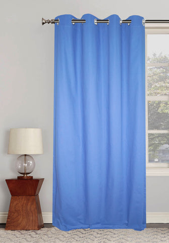 Lushomes curtains 7.5 feet long, Cotton Curtains, Door Curtains,  Curtain with 8 Eyelets, Curtains & Drapes (Size: 54x90 Inches, Set of 1, Blue)