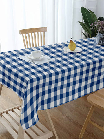 Lushomes table cover, Buffalo Checks Royal Blue Plaid Dining Table Cover Cloth, home decor items, checked table cloth, centre table cover (Size 36 x 60 Inches , Center Table Cloth)