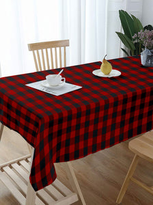 Lushomes table cover, Buffalo Checks Red & Black Plaid Dining Table Cover Cloth, home decor items, checked table cloth, centre table cover (Size 36 x 60 Inches , Center Table Cloth)