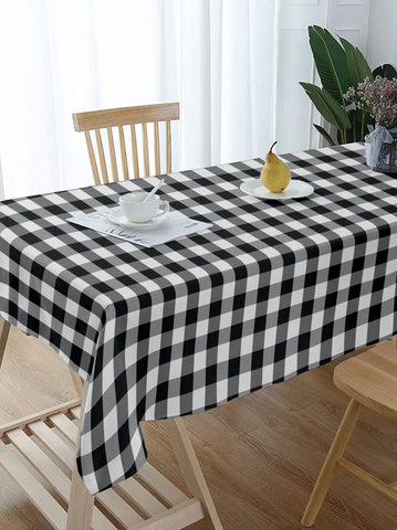 Lushomes table cover, Buffalo Checks Black Plaid Dining Table Cover Cloth, home decor items, checked table cloth, centre table cover (Size 36 x 60 Inches , Center Table Cloth)