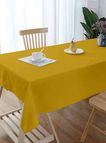 Lushomes center table cover, Dark Yellow, Classic Plain Dining Table Cover Cloth,  table cloth for centre table, center table cover, dining table cover (Size 36 x 60”, Center Table Cloth)