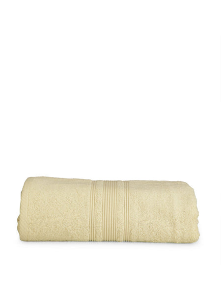 Lushomes Cream Super Soft and Fluffy Bath Turkish Towel (Size 30 x 60 inches, Single Pc, 450 GSM)