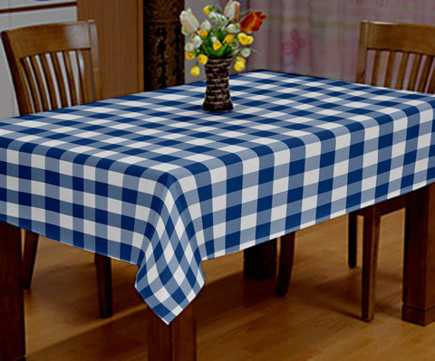 Lushomes Table Cover, Buffalo Checks Royal Blue Plaid Dining Table Cover Cloth, Side Table Cover, small table cover, tea table cover (Size 40 x 40”, Side Table Cloth)