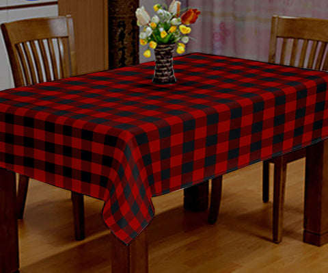Lushomes Table Cover, Buffalo Checks Red & Black Plaid Dining Table Cover Cloth, Side Table Cover, small table cover, tea table cover (Size 40 x 40”, Side Table Cloth)