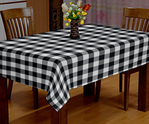 Lushomes Table Cover, Buffalo Checks Black Plaid Dining Table Cover Cloth, Side Table Cover, small table cover, tea table cover (Size 40 x 40”, Side Table Cloth)