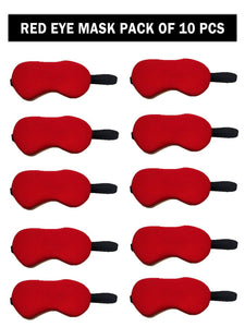 Lushomes Sleep Eye Mask-Updated Design Light Blocking Sleep Mask, Soft and Comfortable Night Eye Mask for Men Women, Eye Blinder for Travel/Sleeping/Shift Work, Red, Green, Black, Grey. (Pack of 10) - Lushomes