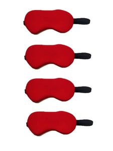 Lushomes Sleep Eye Mask for Men Women, Red, (Pack of 4) - Lushomes